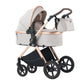 Shineey 3-in-1 Kinderwagen, Buggy, faltbarer Kinderwagen-Satz, Kombi-Kinderwagen 3-in-1 mit großer, komfortabler Babywanne, Gestell aus Aluminiumlegierung 