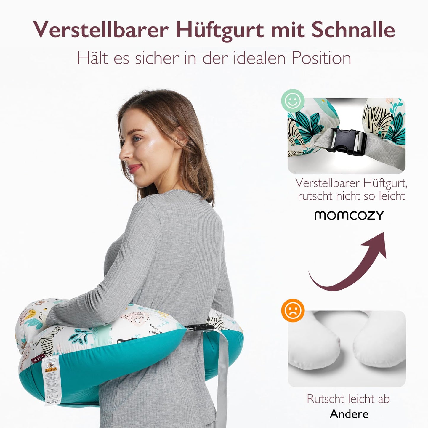 Stillkissen, Stillkissen mit Sicherheitsrand – Ergonomisches Still- und Positionierungskissen 