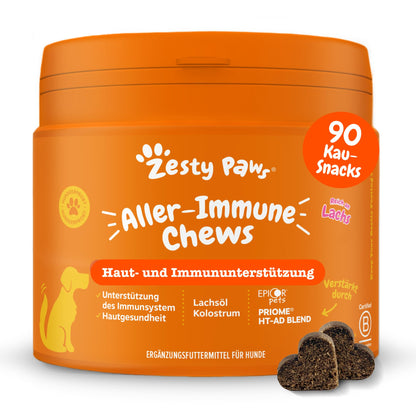 Zesty Paws Allergie- &amp; Immunitäts-Kauartikel | Nahrungsergänzungsmittel für Hunde | Für eine gesunde Körperfunktion 