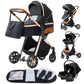 YAZOCO kinderwagen 3 in 1 Buggy Babybett Komplett Set Einem Klick Zusammenklappbarer Kinderwagen, KombiKinderwagen Aluminiumrahmen für Neugeborene 