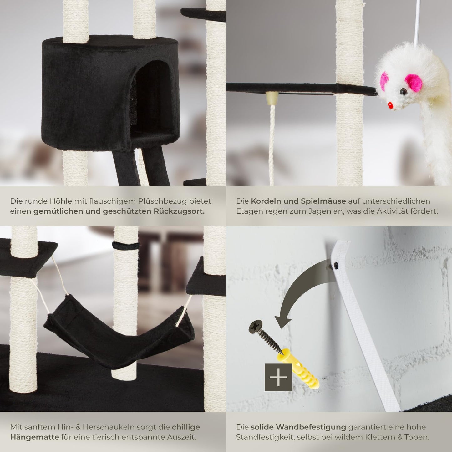 Kratzbaum Snooky | Spielcenter mit Katzenhaus Aussichtsplattformen 