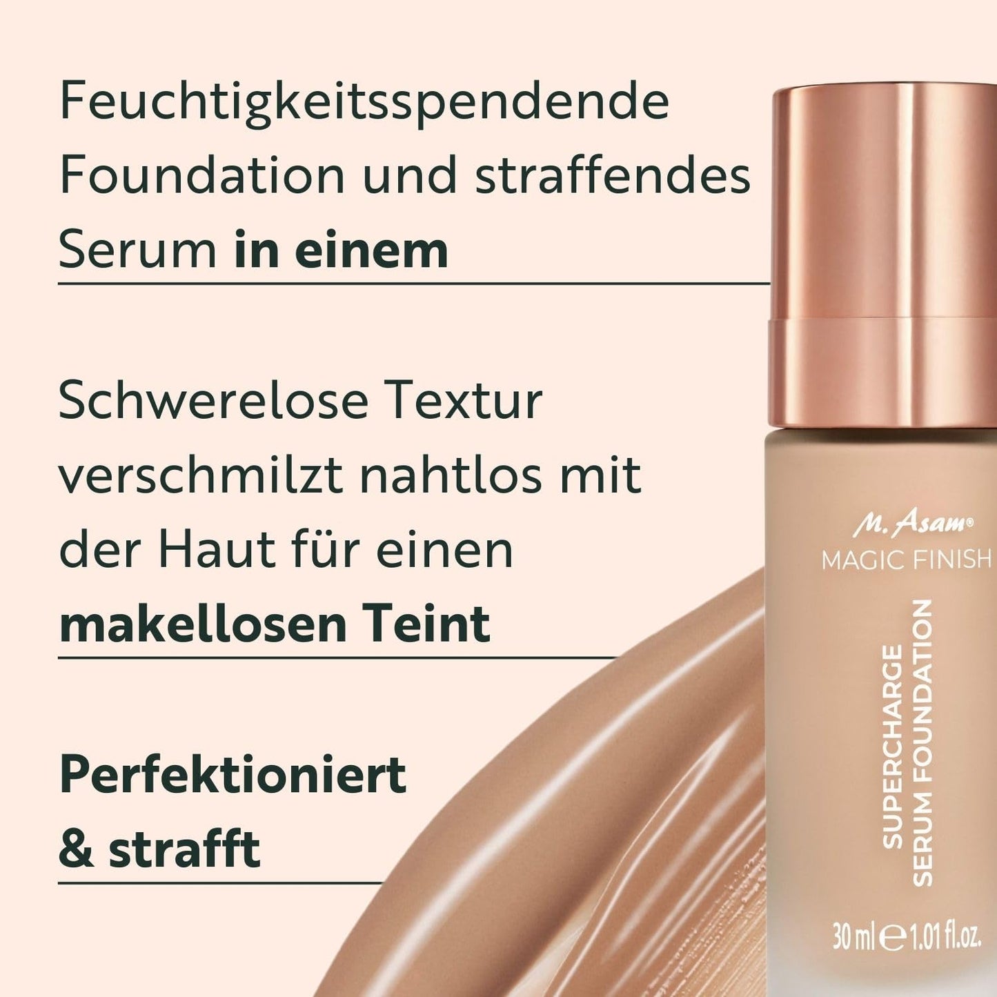 MAGIC FINISH Foundation Creamy Nude – Feuchtigkeit spendende Foundation &amp; straffendes Gesichtsserum in einem Anti-Aging-Make-up 