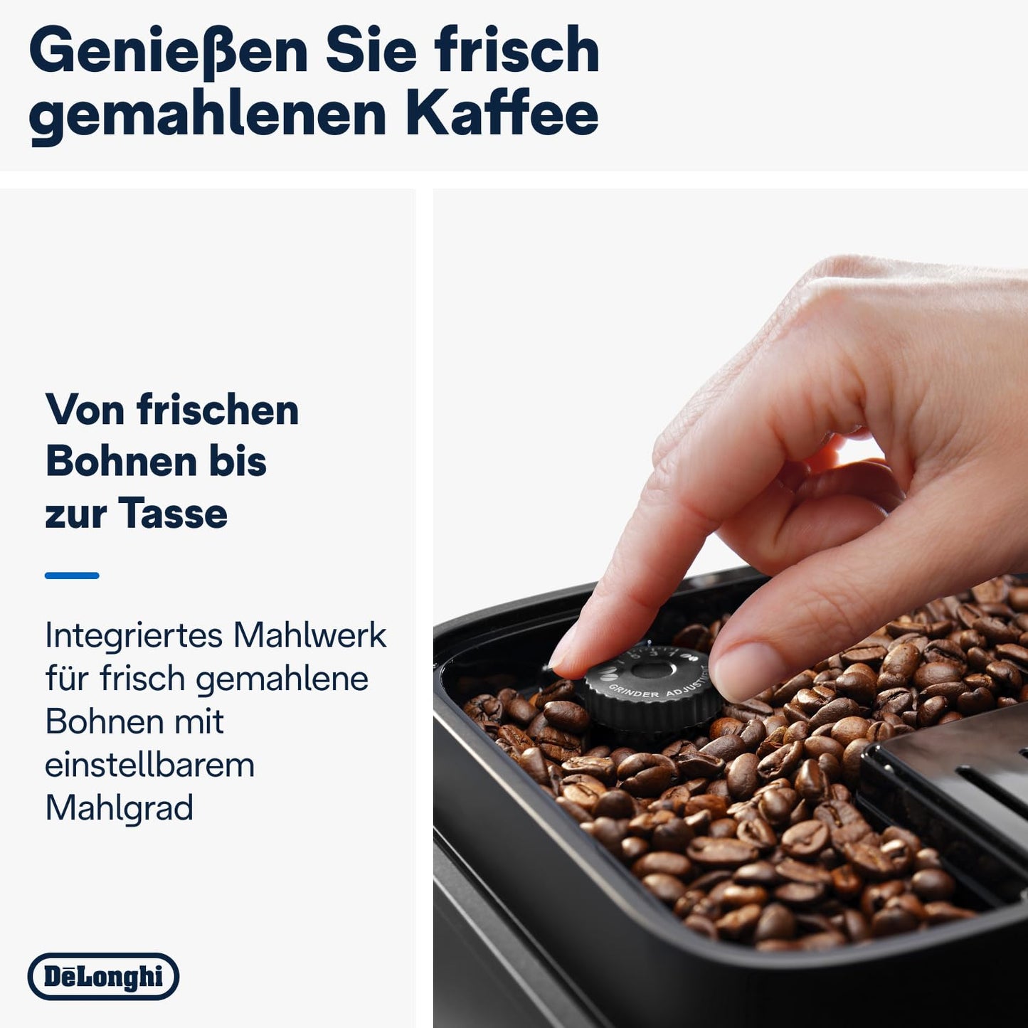 De'Longhi Kaffeevollautomat mit LatteCrema Milchsystem, 7 Direktwahltasten für Cappuccino, Espresso 