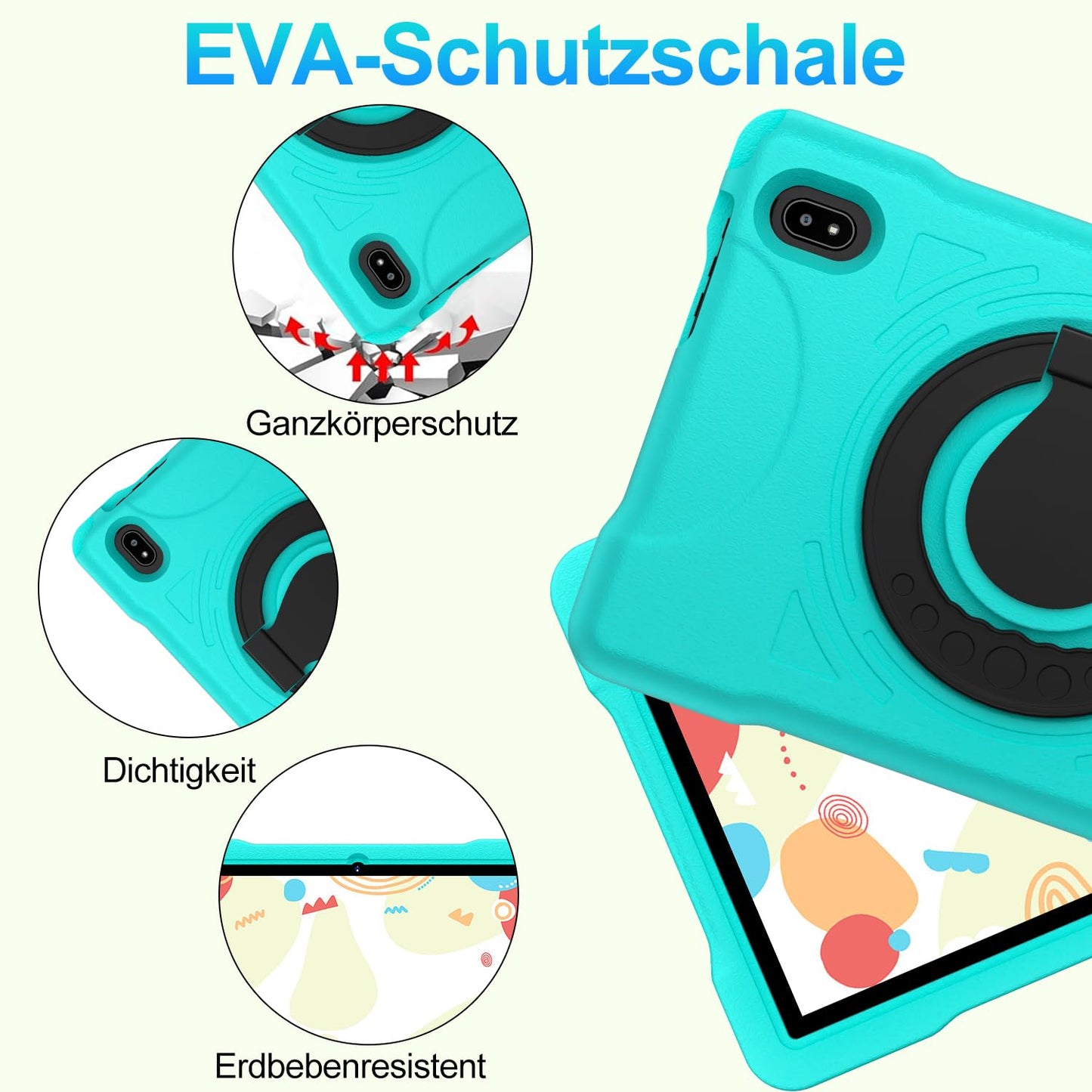 Neuestes Tablet (2025): 10-Zoll-Android-Display mit 5G-WLAN, 6,20 GB RAM + 128 GB ROM (erweiterbar auf bis zu 1 TB), Octa-Core-Prozessor, Widevine L1, IWawa-Lern-App, 6000 mAh Akku, Bluetooth 5.0 