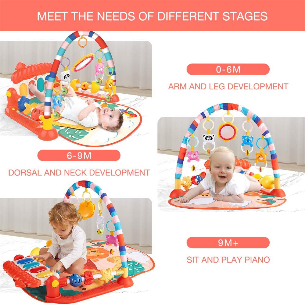 Eners Baby Spielbogen Baby Spieldecke mit Musik &amp; Lichtern 