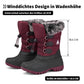 Mishansha Kinder Winterstiefel Gefüttert Wasserdichte Rutschfest Schneestiefel für Mädchen Jungen 