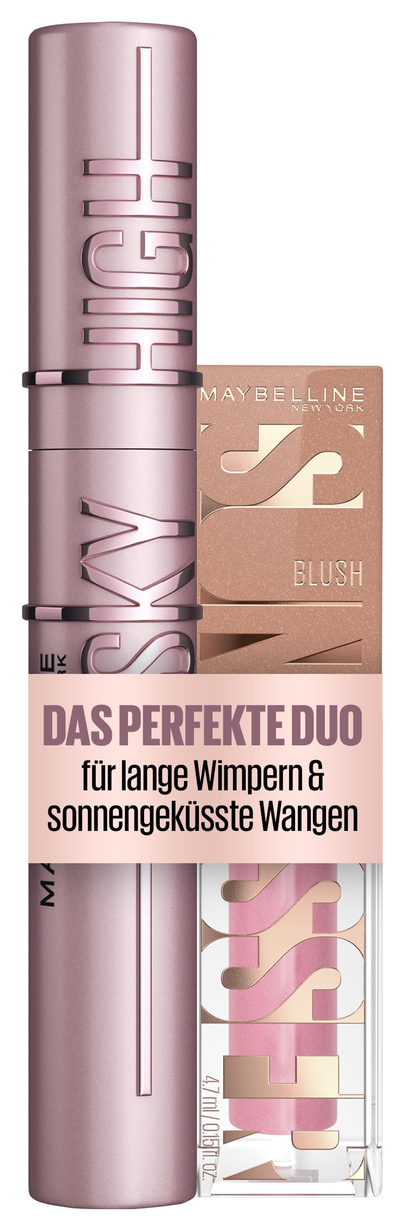 Maybelline New York Sky High Schwarze Wimperntusche für extrem lange Wimpern und Volumen, Sky High Mascara 