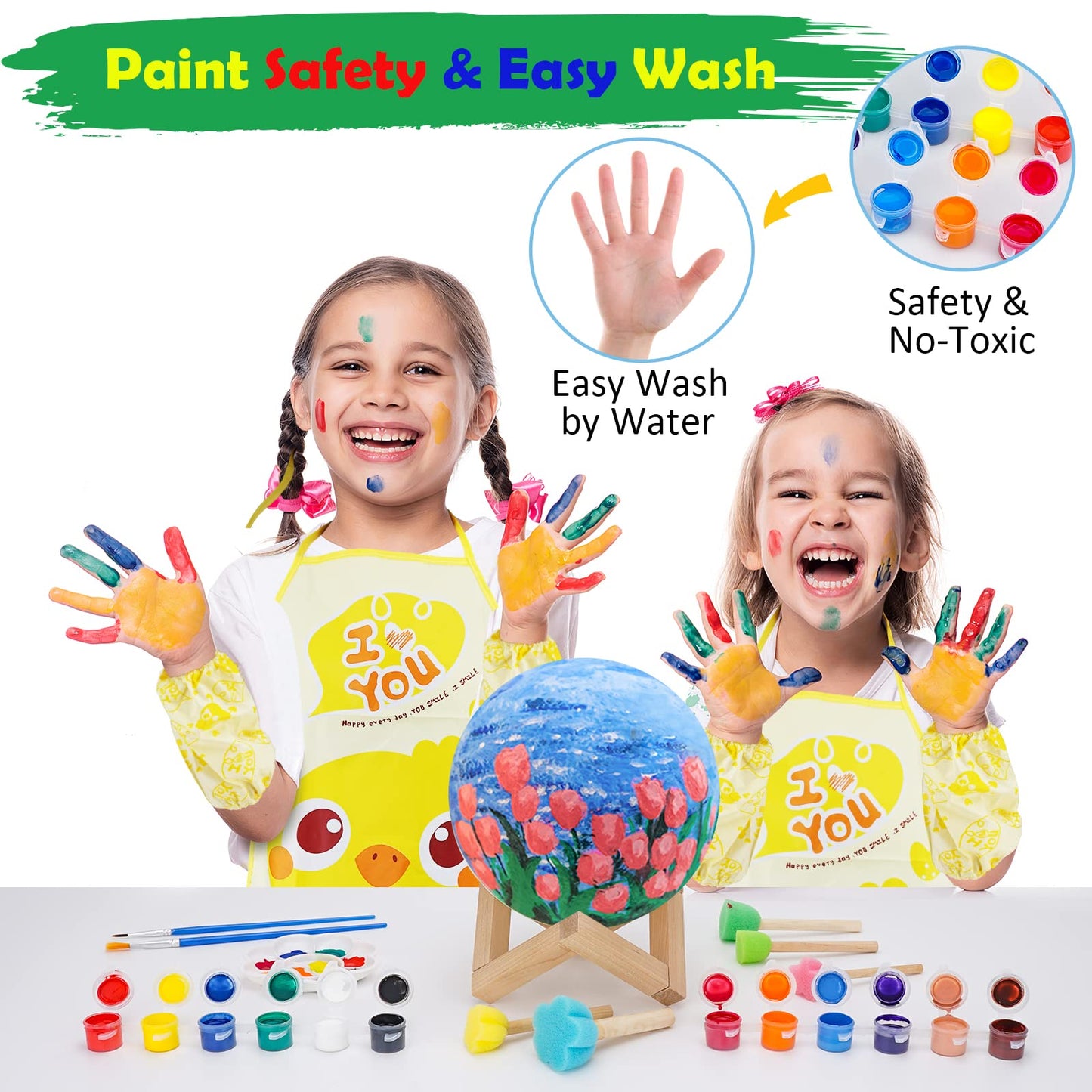 Balkan-Mondlampe 3D-Druck - Dimmbare USB-Lade-Touch-Lampe für Kinder und Paare - Romantisches Geschenk zum Geburtstag und fürs Schlafzimmer (3,5 Zoll) 