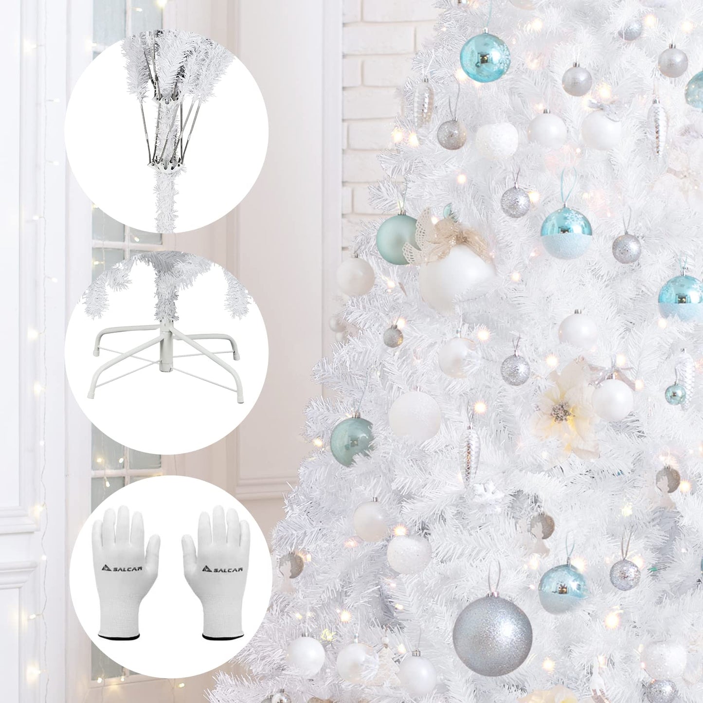 SALCAR Künstlicher Weihnachtsbaum, 60 cm - 270 cm 