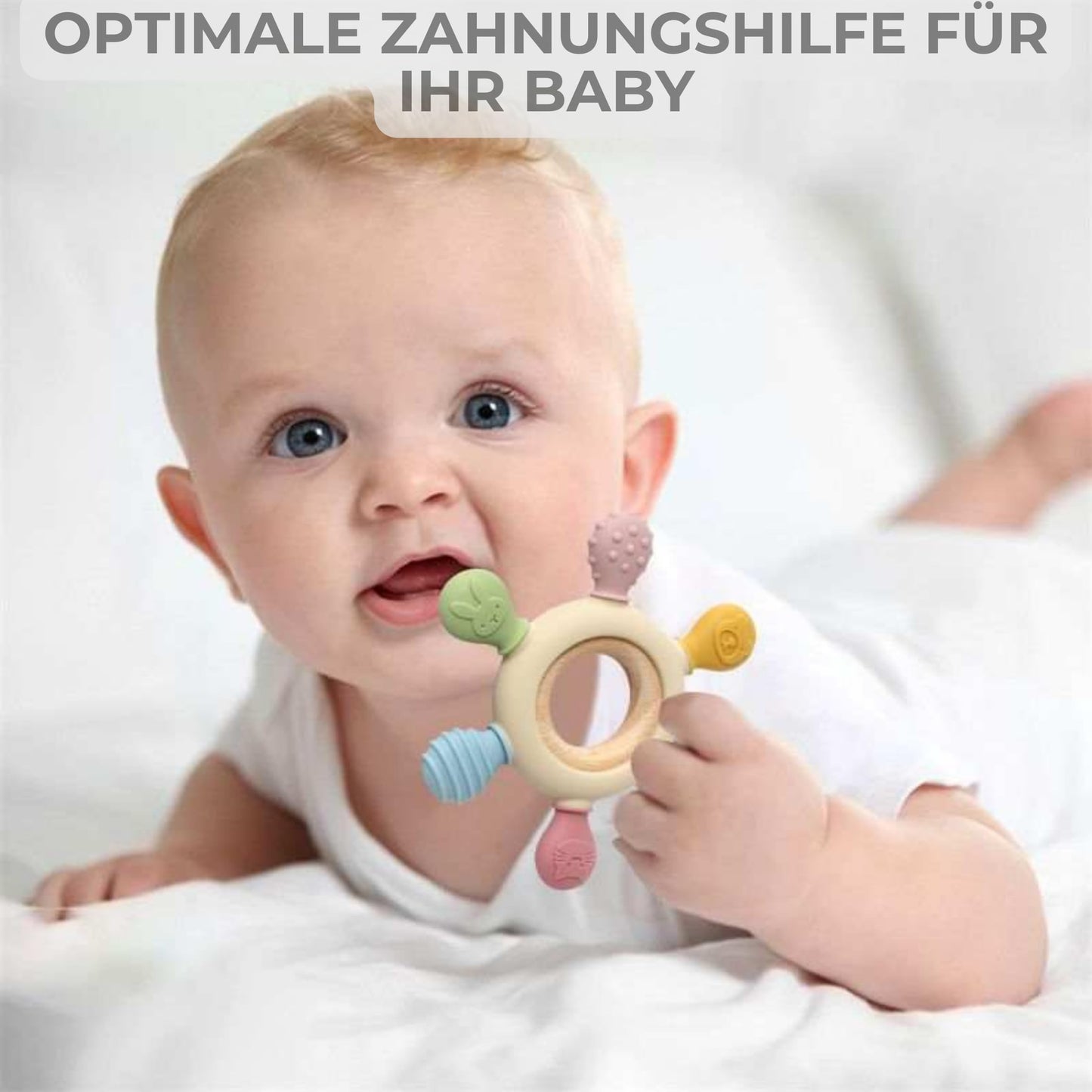 Beißring für Babys – Beißspielzeug – Zahnungshilfe 
