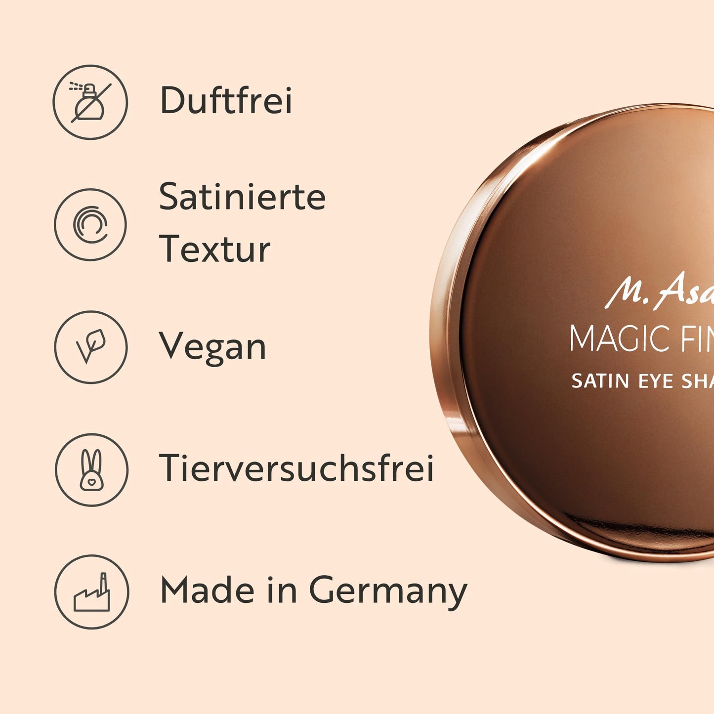 MAGIC FINISH Satin Eyeshadow – Hochpigmentierte Lidschatten-Palette mit 4 harmonierenden Lidschatten, 