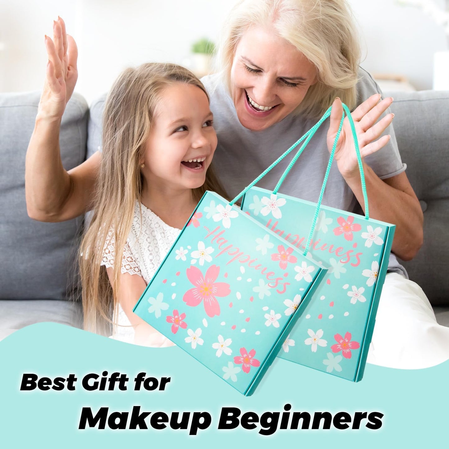 YBUETE Make-up Set für Teenager, Mädchen und Frauen - Tragbares Reise-Kosmetik-Set für Anfänger und Profis 