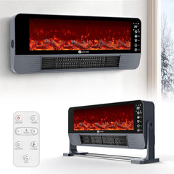 Heizung Energiesparend, Keramik Heizlüfter mit 3D-Flammeneffekt 