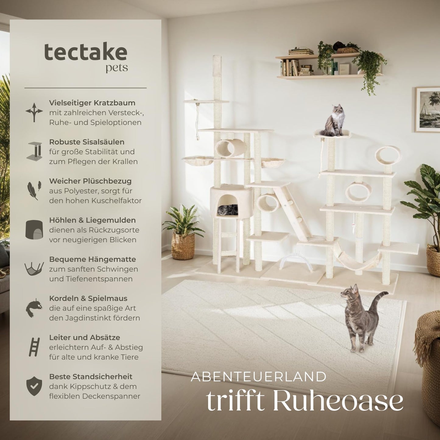 Kratzbaum Snooky | Spielcenter mit Katzenhaus Aussichtsplattformen 