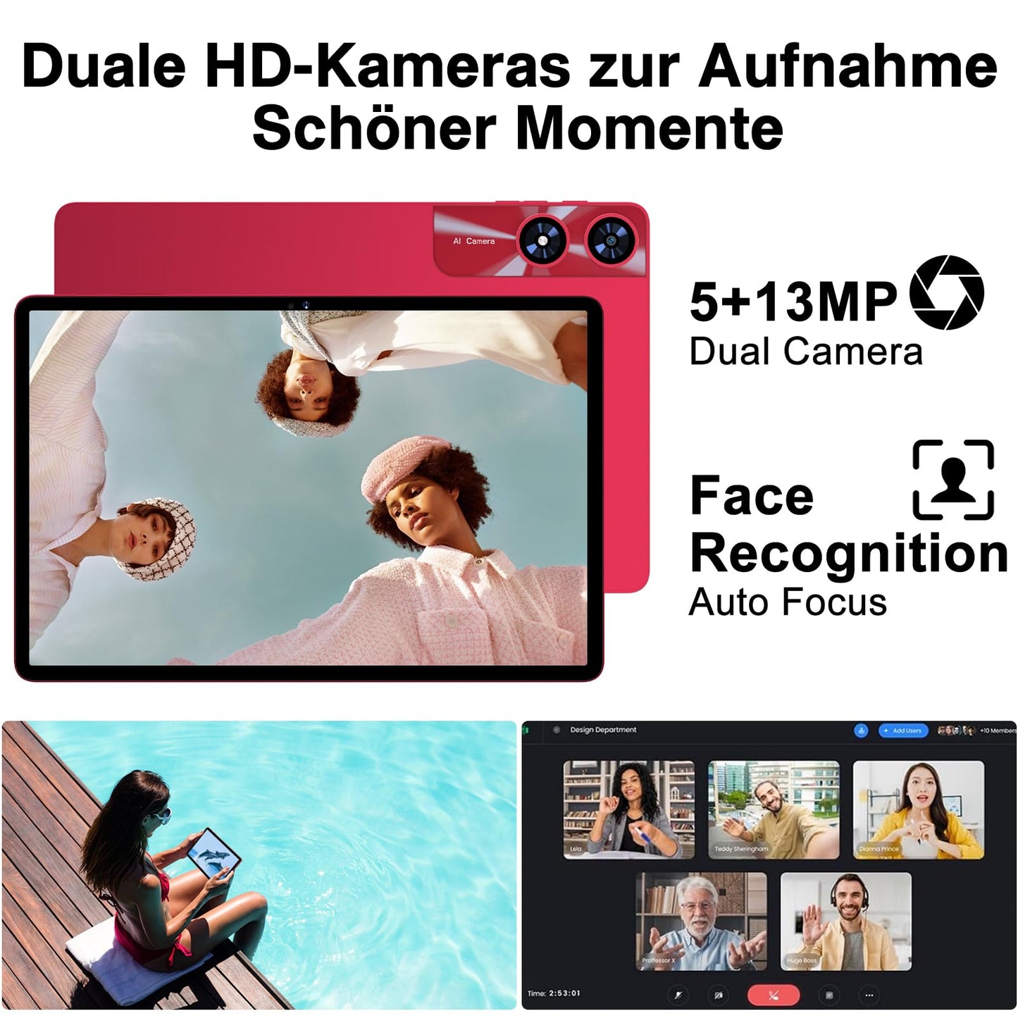 11-Zoll-Android-Tablet mit 24 GB RAM, 256 GB ROM, TF 1 TB, Octa-Core-Prozessor, GMS, 5G, WiFi 6 und Bluetooth 5.0 