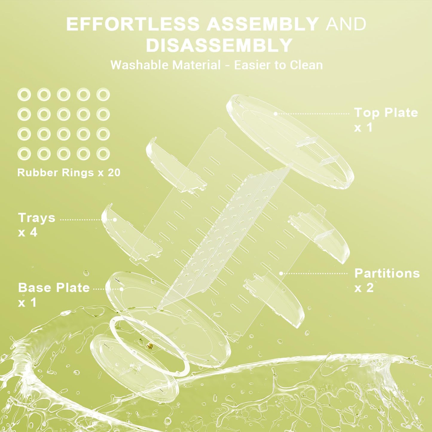 Auxmir Schminktisch Organizer mit 9 einstellbaren Stufen, Make Up Organizer 360° Drehbar, Extra Größer Kosmetik Hautpflege Organisieren 