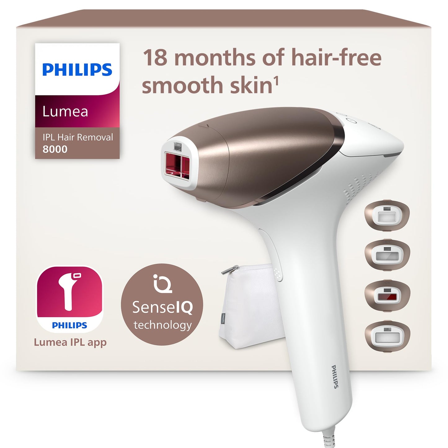 Philips Lumea IPL Series 8000 – IPL-Gerät zur Haarentfernung, Alternative zur Laser-Haarentfernung