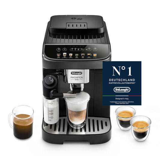 De'Longhi Kaffeevollautomat mit LatteCrema Milchsystem, 7 Direktwahltasten für Cappuccino, Espresso 