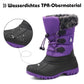 Mishansha Kinder Winterstiefel Gefüttert Wasserdichte Rutschfest Schneestiefel für Mädchen Jungen 