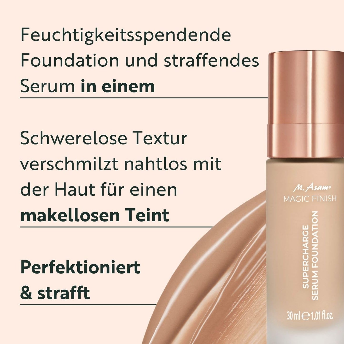 MAGIC FINISH Foundation Creamy Nude – Feuchtigkeit spendende Foundation &amp; straffendes Gesichtsserum in einem Anti-Aging-Make-up 