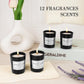 Kerze Duftkerzen im Glas | Duftkerze Geschenkset aus 12 Düft Kerze mit 180 Stunden langer Brenndauer &amp; Sojawachs Duftkerze Set 