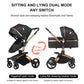 Reenborn 3-in-1 Kinderwagen, Buggy mit zwei umkehrbaren Schiebemodi, Kinderwagen mit Gestell aus Aluminiumlegierung, Babywagen, 3-in-1 Komplettset mit Ein-Klick-Faltmechanismus 