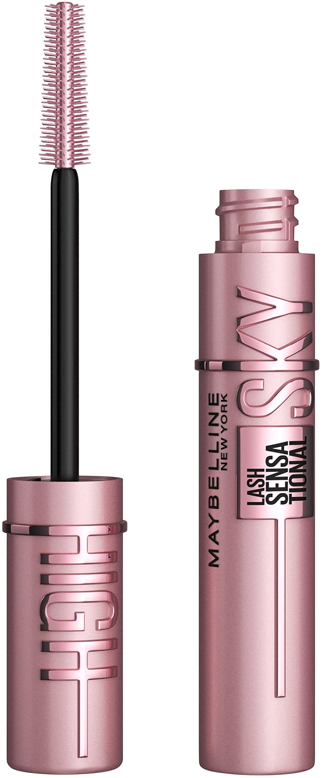 Maybelline New York Sky High Schwarze Wimperntusche für extrem lange Wimpern und Volumen, Sky High Mascara 