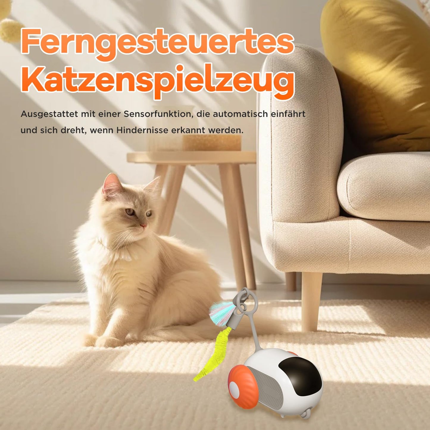 Intelligentes, ferngesteuertes, elektrisches interaktives Katzenspielzeug 