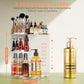 Auxmir Schminktisch Organizer mit 9 einstellbaren Stufen, Make Up Organizer 360° Drehbar, Extra Größer Kosmetik Hautpflege Organisieren 