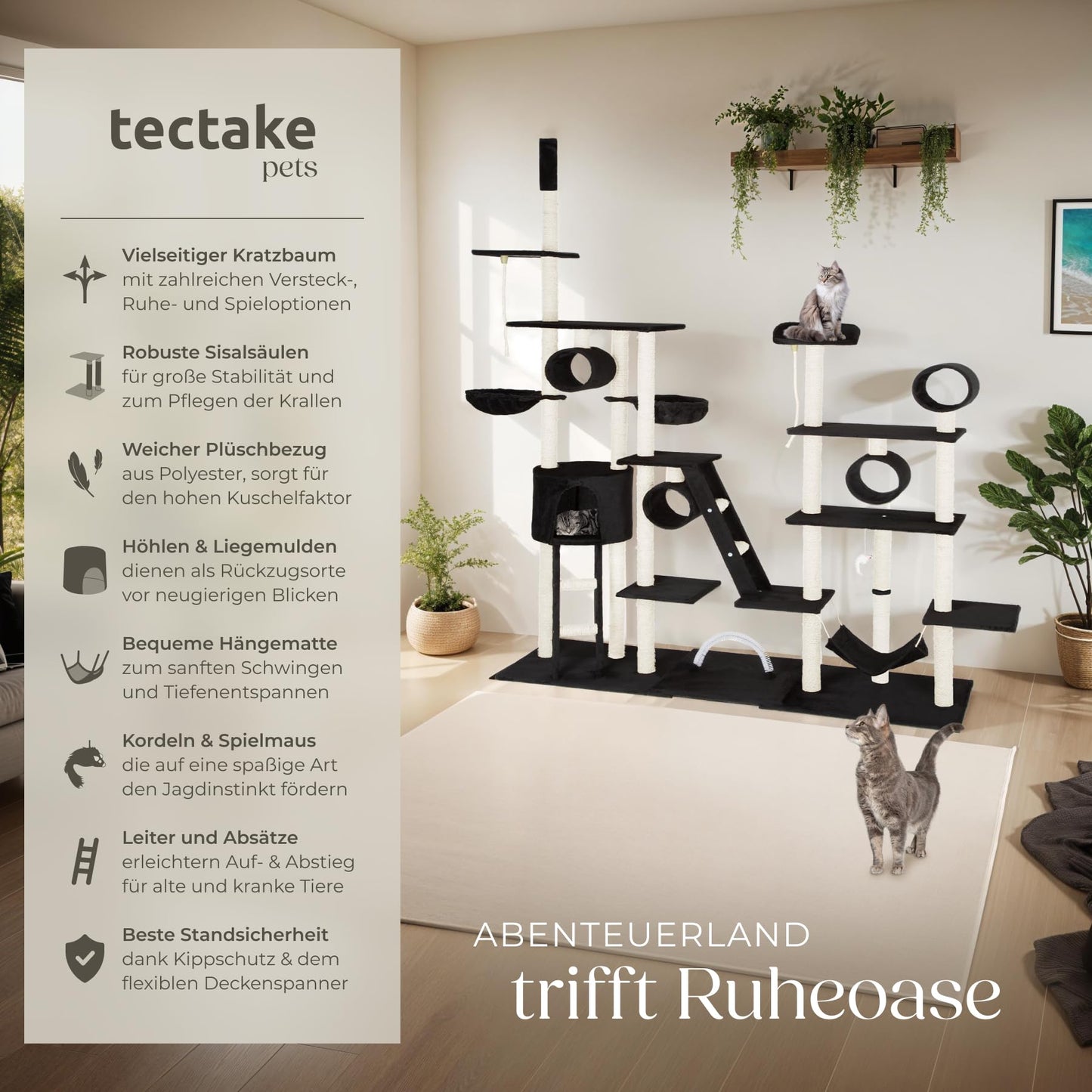 Kratzbaum Snooky | Spielcenter mit Katzenhaus Aussichtsplattformen 