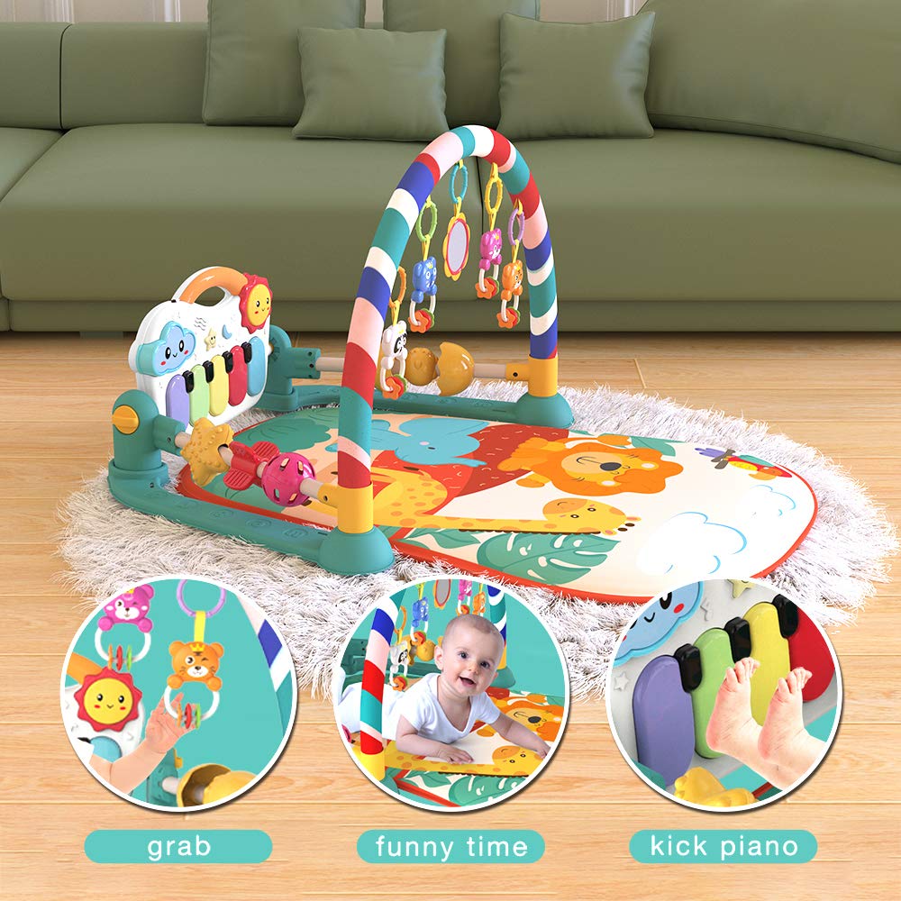 Eners Baby Spielbogen Baby Spieldecke mit Musik &amp; Lichtern 