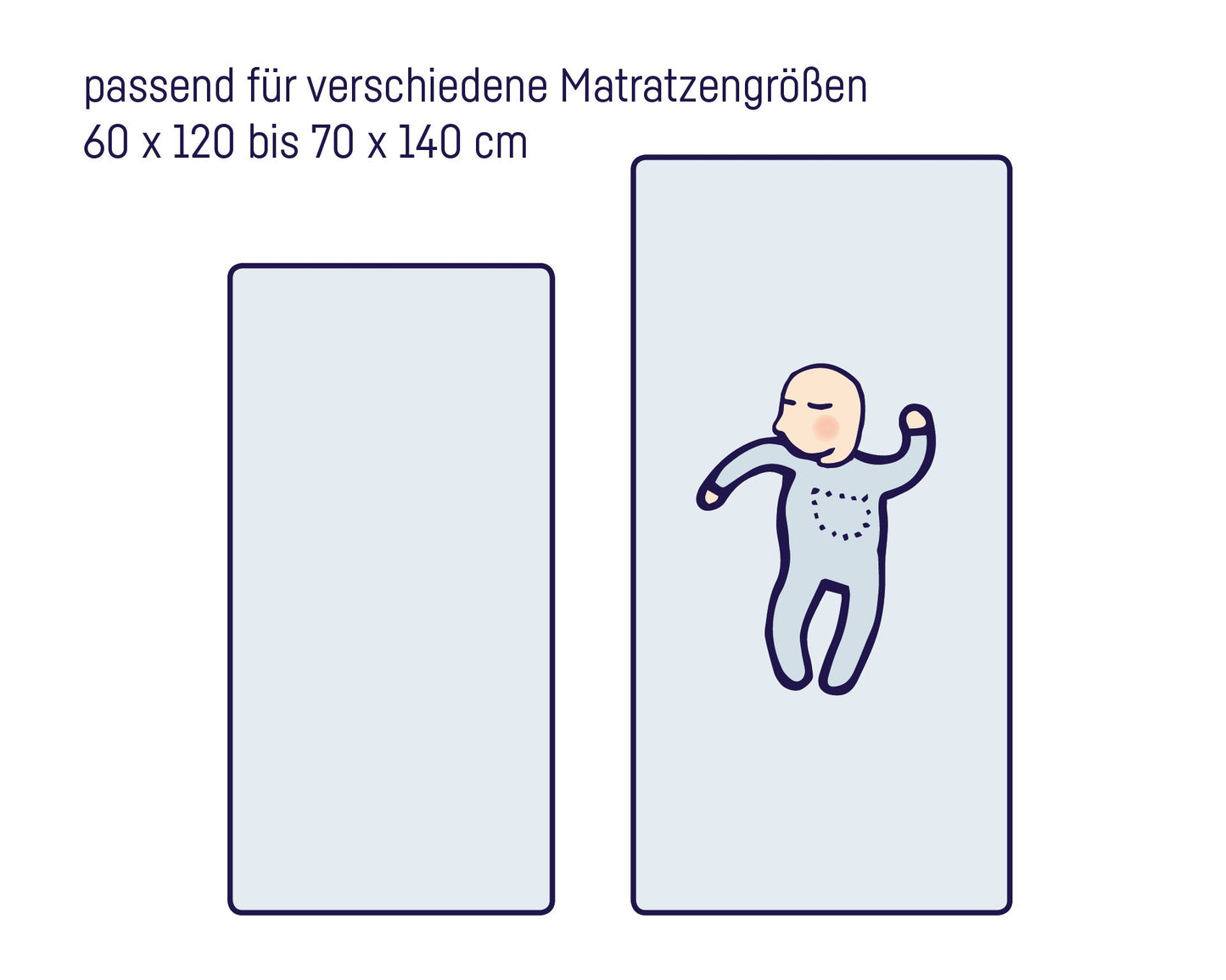 Spannbettlaken für Baby- &amp; Kinderbett, 100 % Jersey-Baumwolle, 2er Pack 