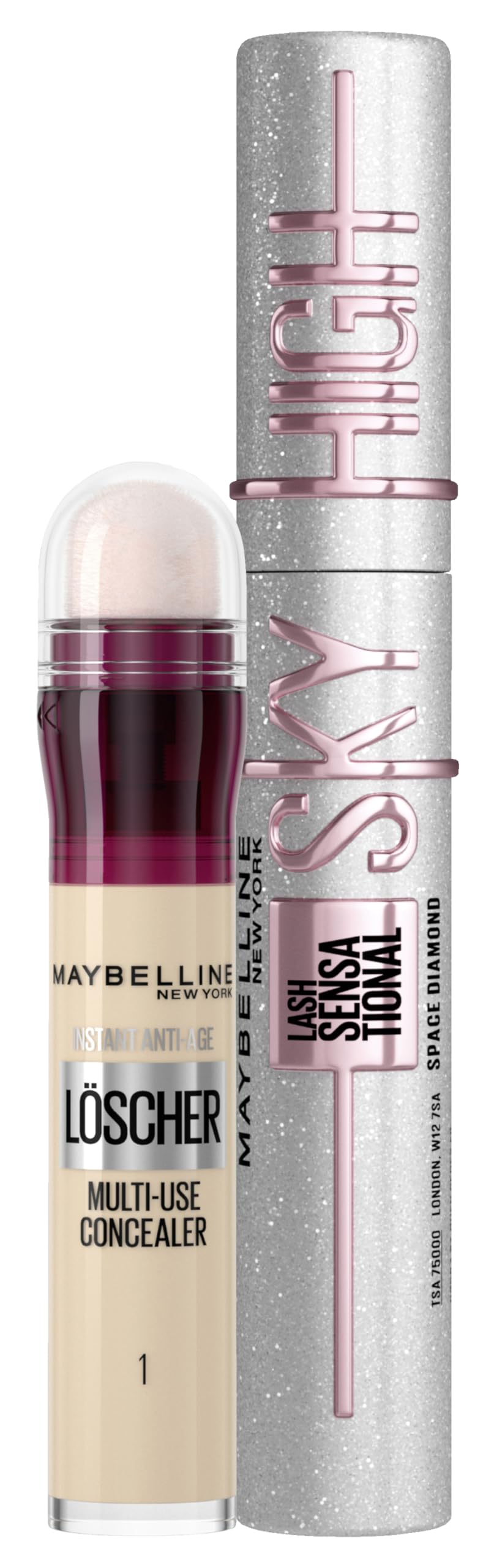 Maybelline New York Sky High Schwarze Wimperntusche für extrem lange Wimpern und Volumen, Sky High Mascara 