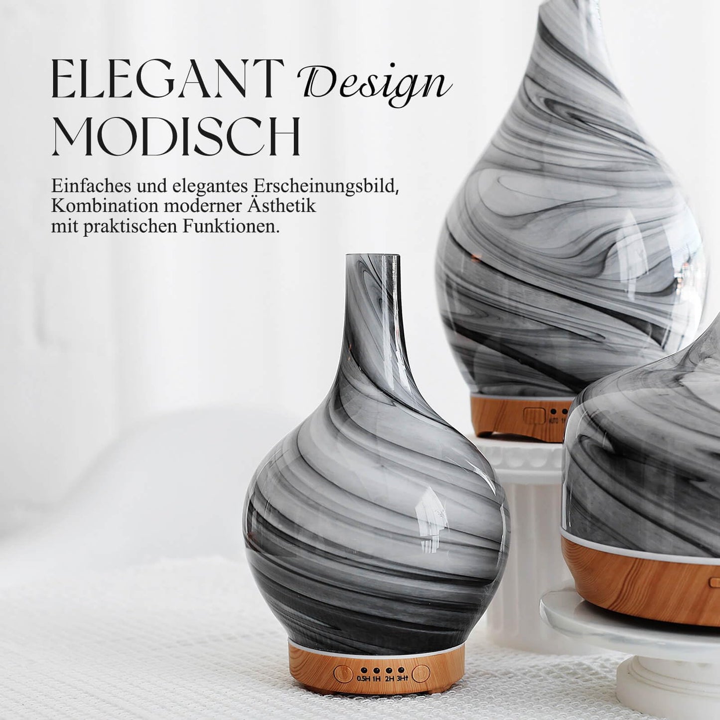 Aroma Diffuser Luftbefeuchter,150ml Luftbefeuchter Ultraschall Leise 7 farbwechselnde LEDs 