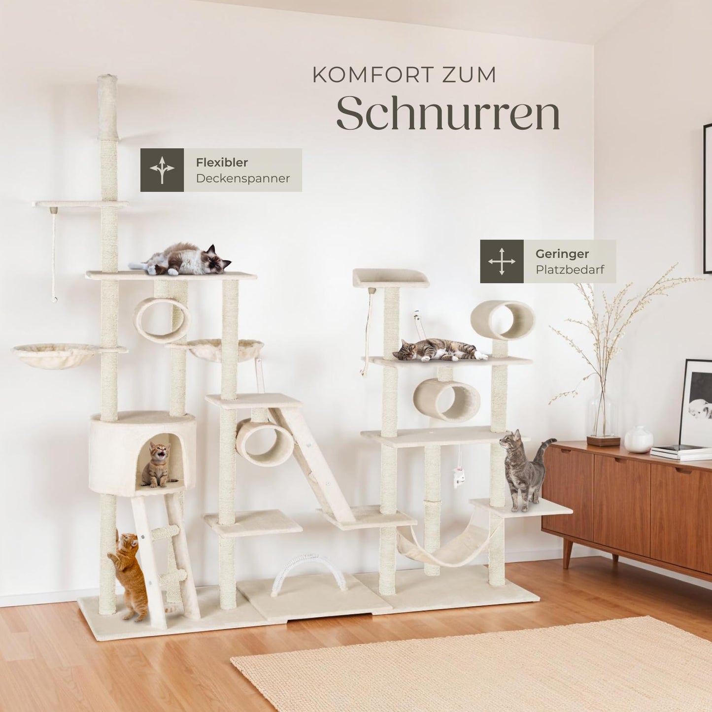 Kratzbaum Snooky | Spielcenter mit Katzenhaus Aussichtsplattformen 