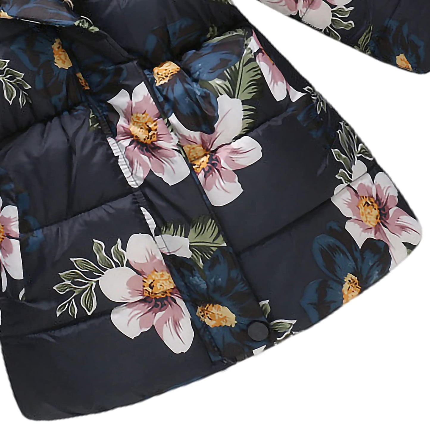 Winter Jacket Girls' Floral Warm Winter Coat Children's Jacket