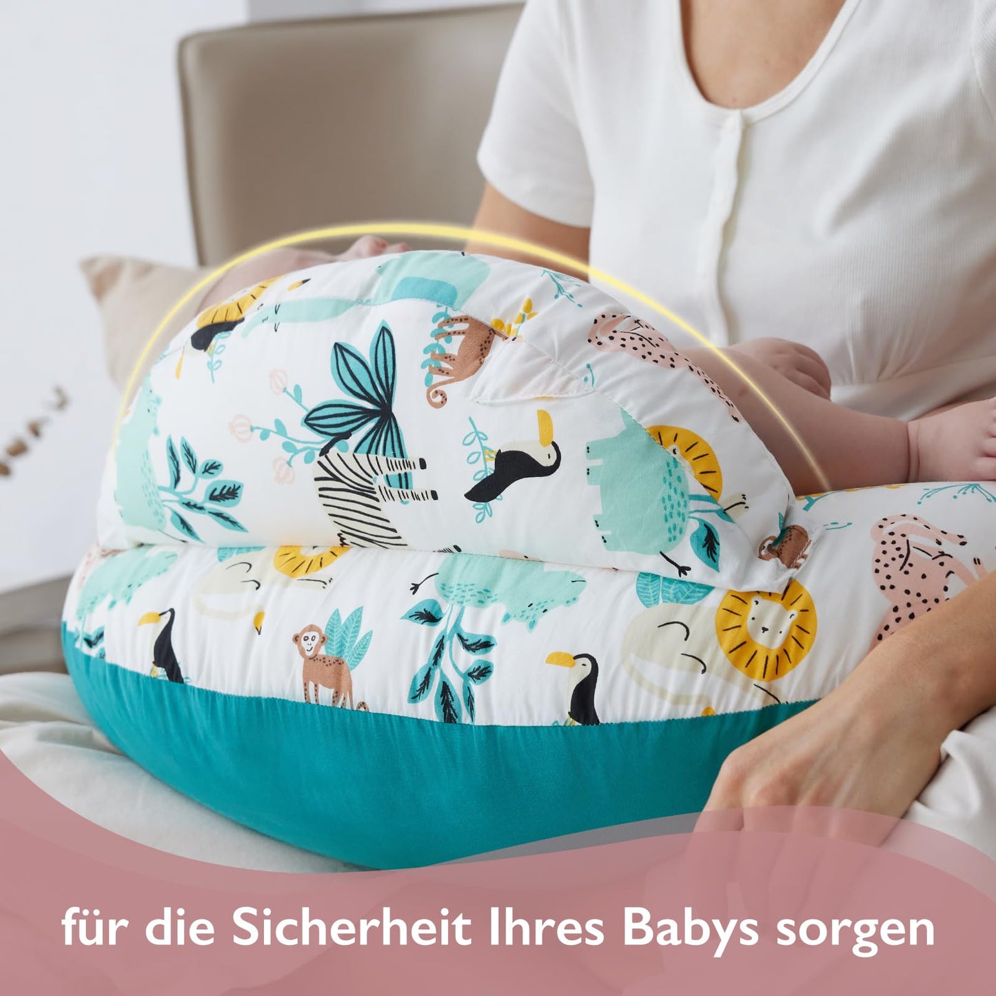 Stillkissen, Stillkissen mit Sicherheitsrand – Ergonomisches Still- und Positionierungskissen 