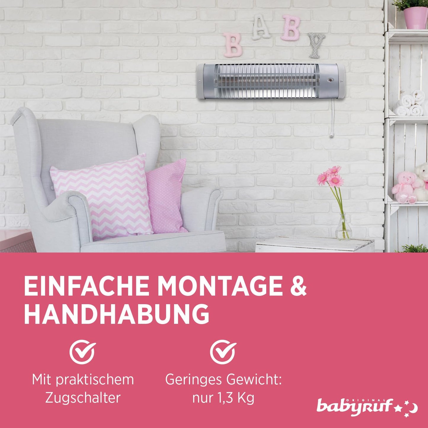 Chauffage bébé Heizstrahler 600 W Chauffage pour table à langer automatique 