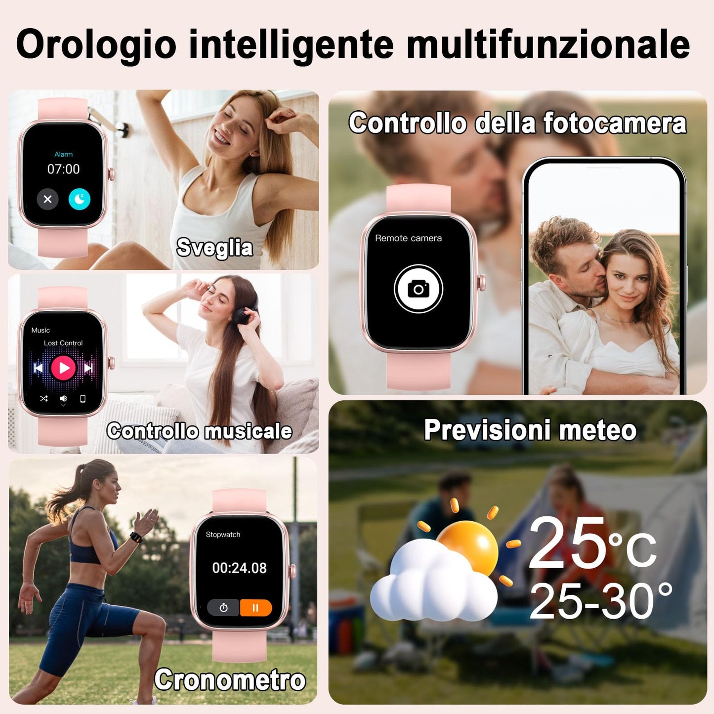 AI Smartwatch Herren Damen, 1.91" Fitnessuhr Integrierte ChatGPT-AI und Telefonfunktion,Wasserdicht 