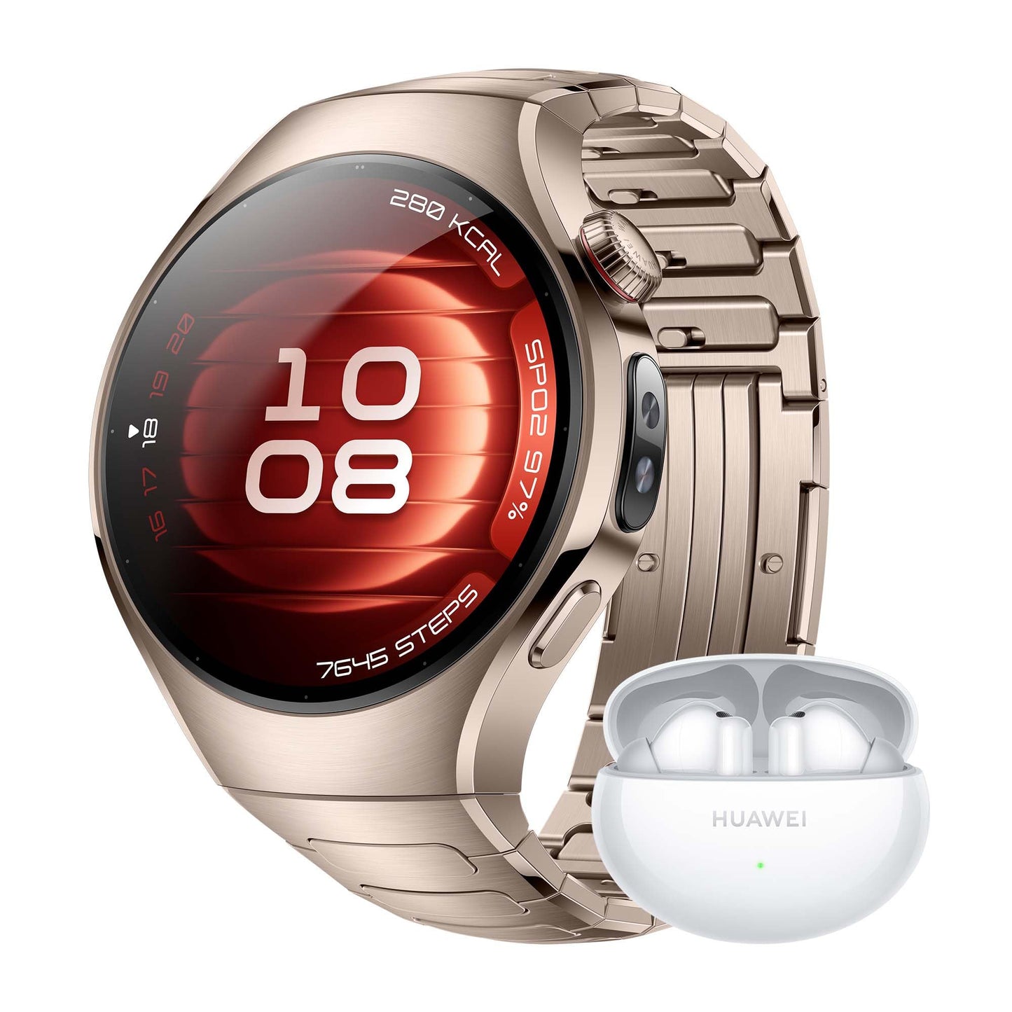 HUAWEI Watch 5 Smartwatch für Damen und Herren, Gesundheitsübersicht, wasserdicht bis 5 ATM, GPS, SpO2-Messung am Finger, kompatibel mit Android™ und iOS, Saphirglas, 42 mm, Weiß 