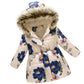 Winter Jacket Girls' Floral Warm Winter Coat Children's Jacket