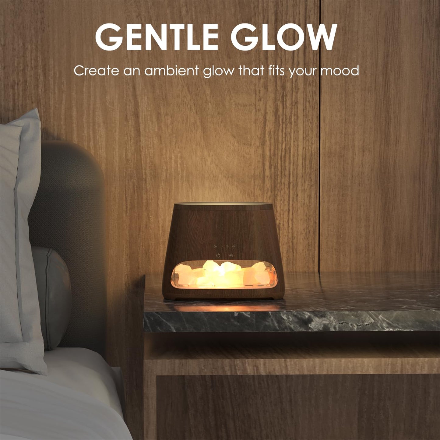 2-in-1 Aroma-Diffusor &amp; Salz-Serie Pakistan Light, Flammeneffekt für ätherische Öle, Luftbefeuchter mit 3 Helligkeitsstufen, 150 ml