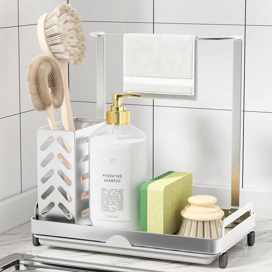 Kitsure Küchenorganizer – Multifunktionaler Küchenorganizer mit herausnehmbarer Ablageschale 