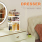 Auxmir Schminktisch Organizer mit 9 einstellbaren Stufen, Make Up Organizer 360° Drehbar, Extra Größer Kosmetik Hautpflege Organisieren 
