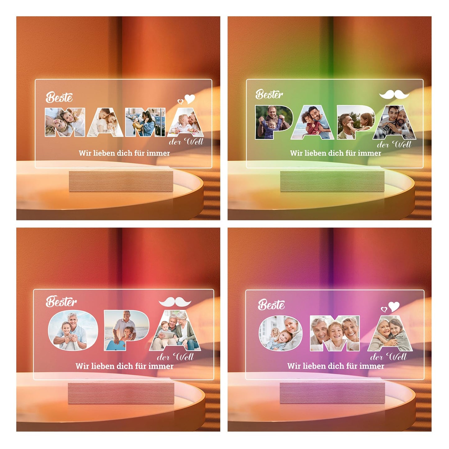 Cadeaux de Noël personnalisés pour femmes et hommes, cadre photo avec photo, cadeaux photo