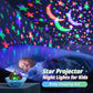 Sternenhimmel Projektor Kinder mit 15 Film, Nachtlicht Baby,Bluetooth,LED Projektor 