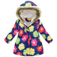 Winter Jacket Girls' Floral Warm Winter Coat Children's Jacket