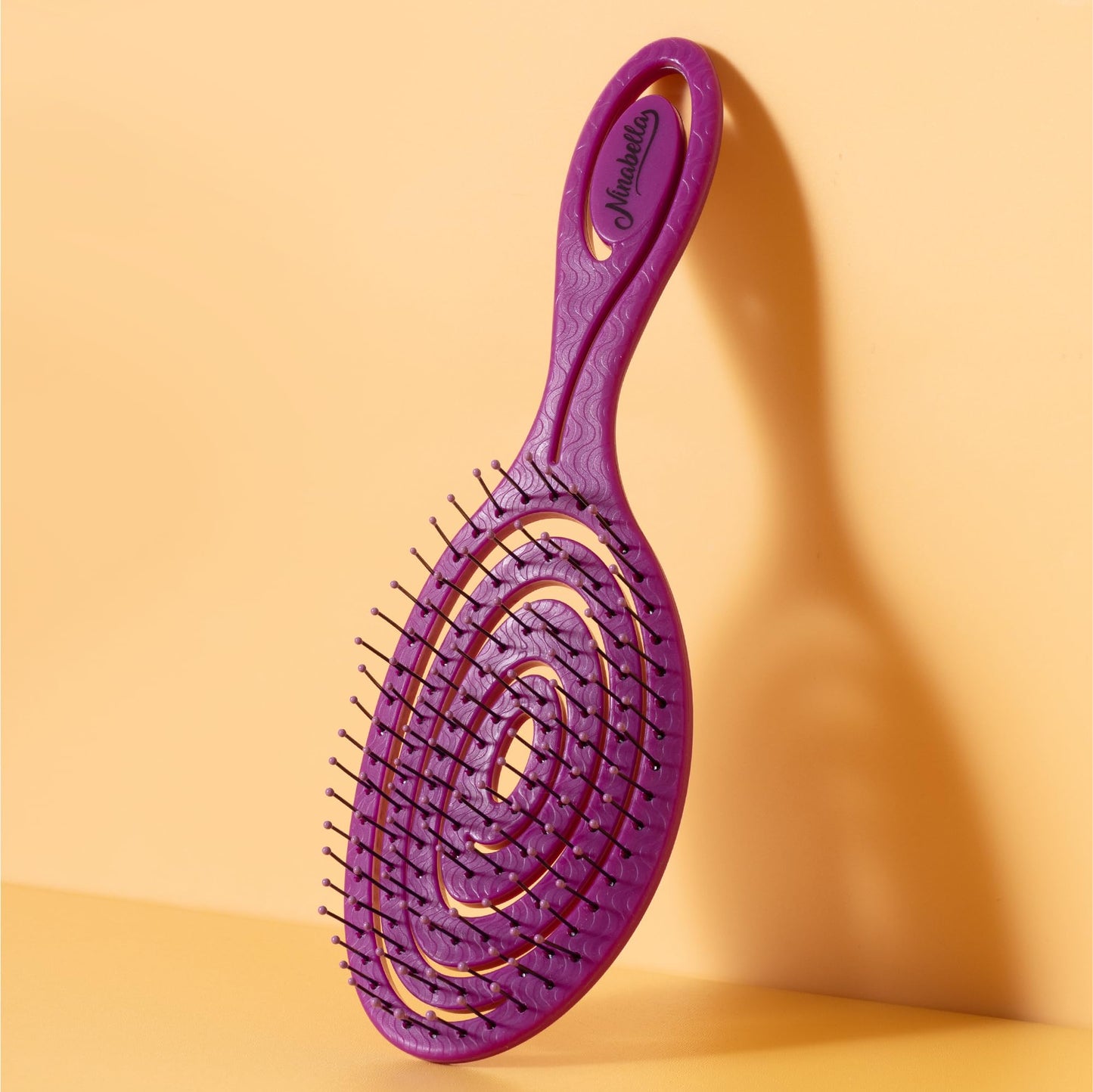 Ninabella Mini Haarbürste ohne Ziepen - Bürste für Reisen - Entwirrbürste für trockenes und nasses Haar - Detangler Bürste