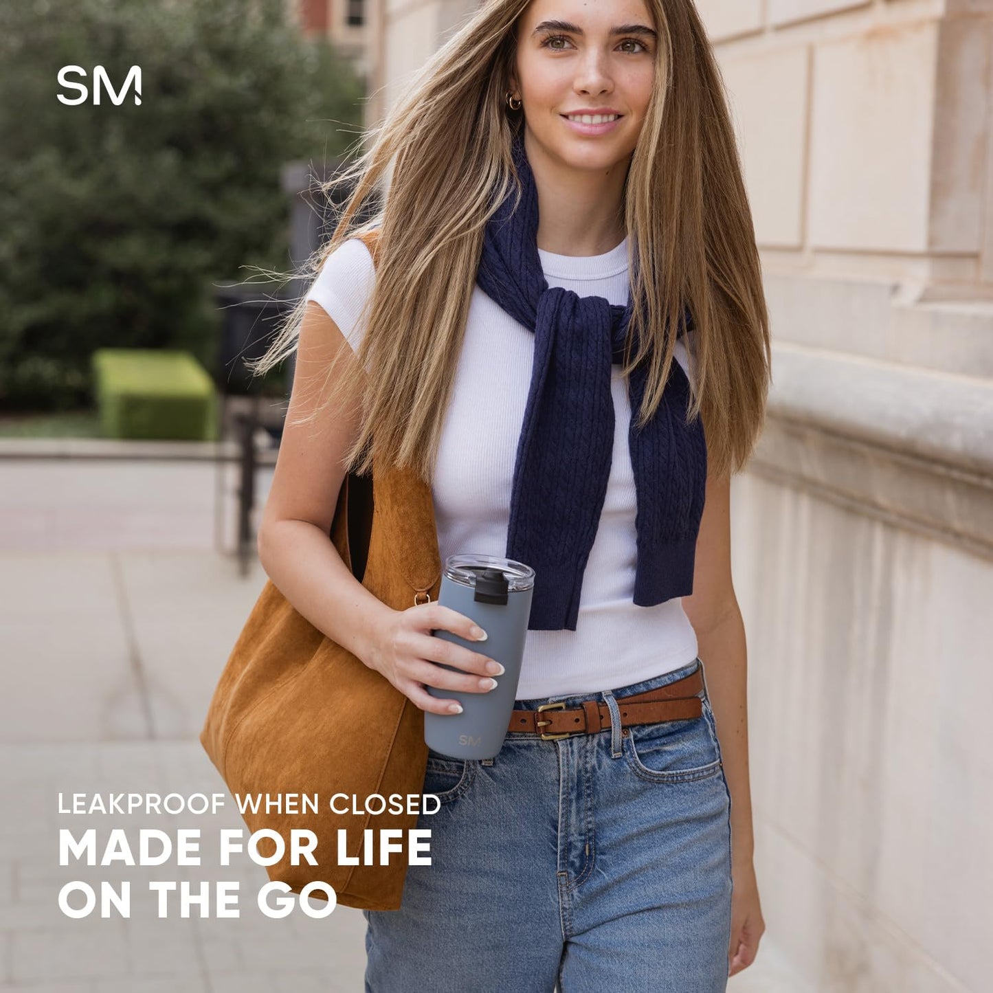 Simple Modern Thermobecher Kaffeebecher to go mit Klappdeckel | Isolierter Edelstahl-Kaffeebecher