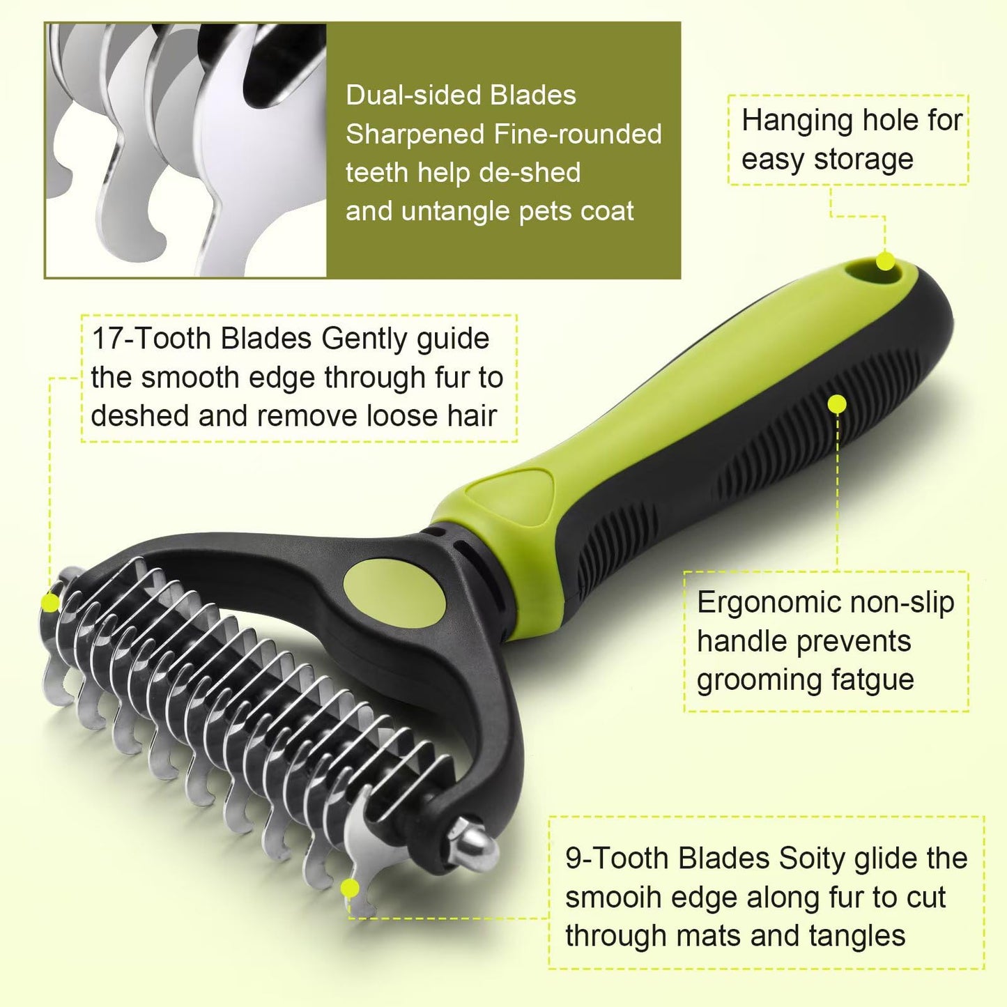 3 Stück Haustier Hundebürste Katzenbürste Hundebürste Doppelseitig 